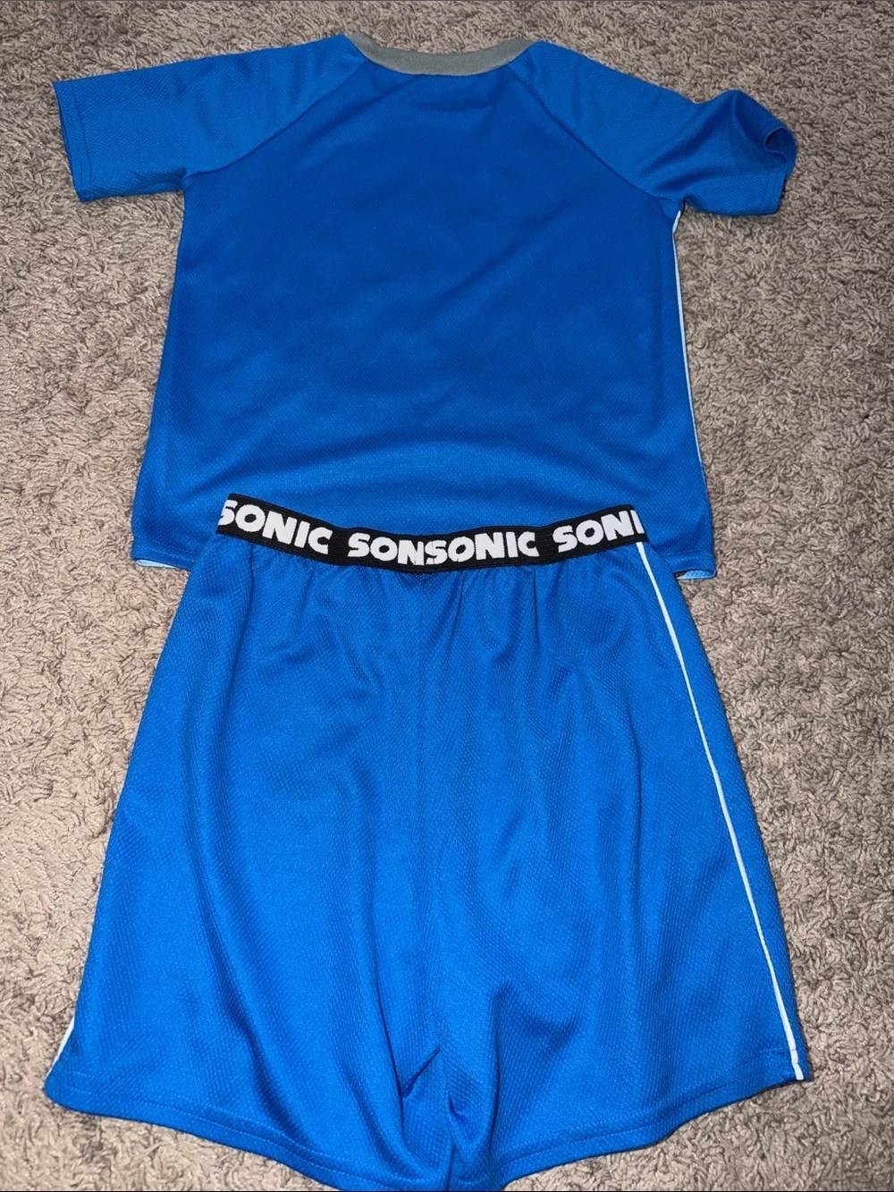 Sonic Kids' Blue Short Sleeve pjs